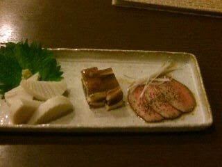 湖庵＠我孫子の酒肴三種盛り