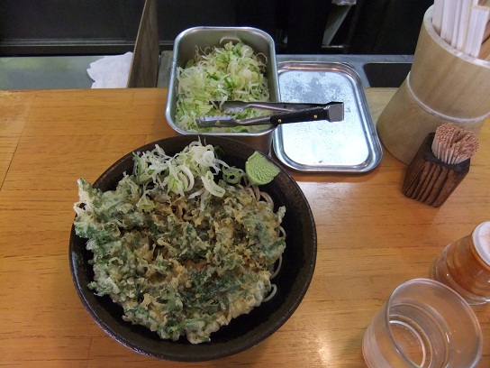 のむら＠浅草橋の冷しかけ＋春菊天１