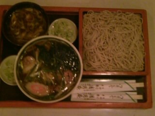 清月庵＠千葉の出前(鴨南ばん＆鴨汁せいろ)