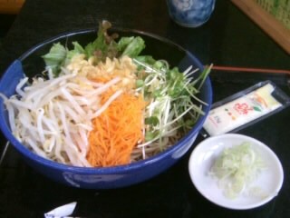 西新井栄町１丁目・おじまやの冷やしサラダそば