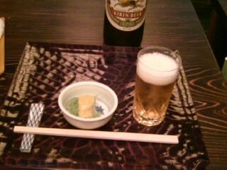 室町砂場でビール