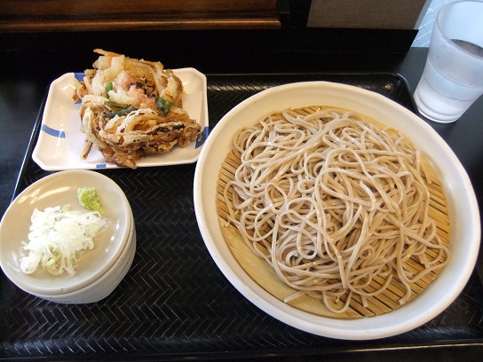 きうち＠人形町の冷かき揚げそば１