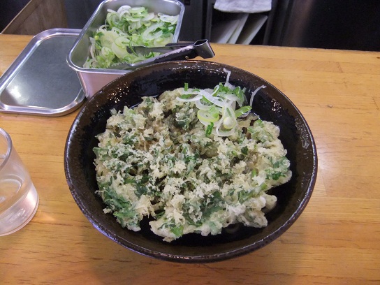 のむら@浅草橋のかけそば+春菊天1