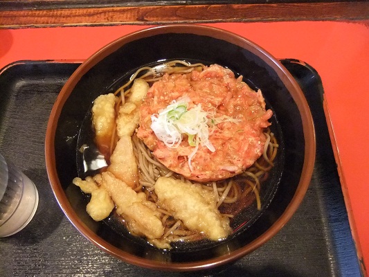 よもだそば@日本橋の岩下の新生姜天そば1