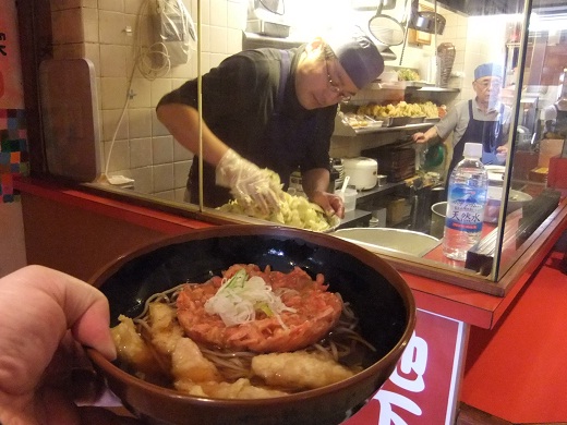 よもだそば@日本橋の岩下の新生姜天そば2