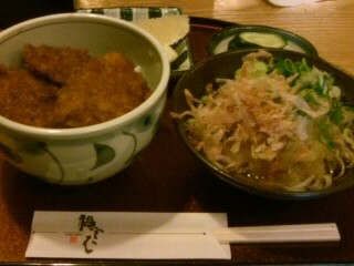 福そば@福井のソースカツ丼とおろしそばセット1