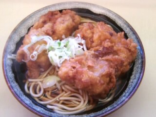 弥生軒６号店＠JR我孫子駅の唐揚そば