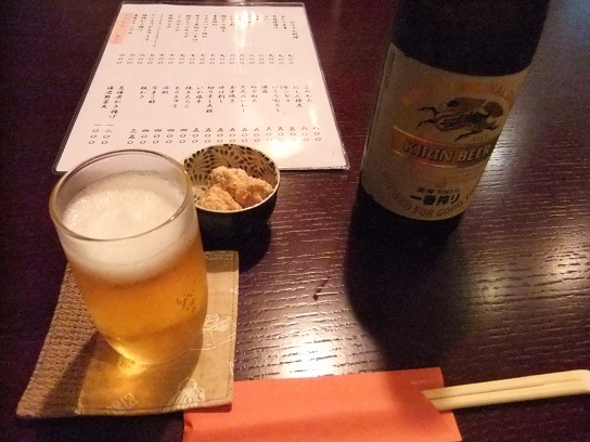 綾瀬１丁目・柚庵でビール