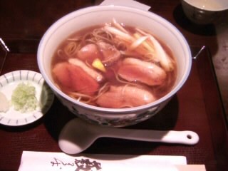 上野藪そばの鴨南ばん