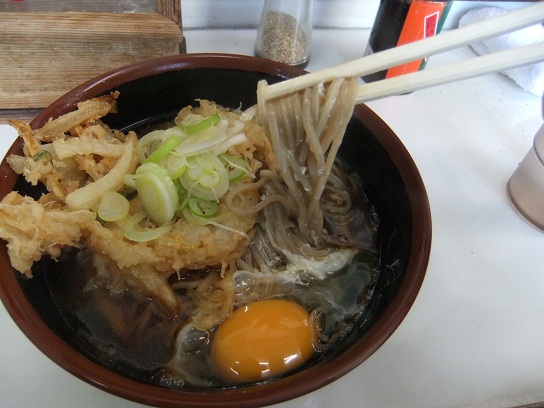 そばっ子＠金町のかき揚げ天ぷら玉子そば２