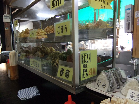 侍＠業平橋の天ぷらケース