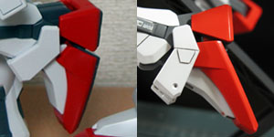 ＭＧエールストライクガンダム-ノーマル比較-足