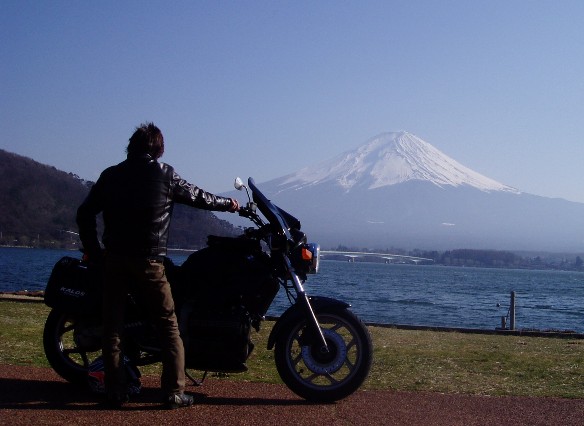 富士山をバックに・・・in河口湖