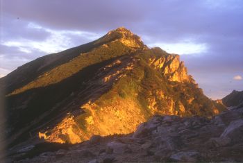 モルゲンロートの唐松岳