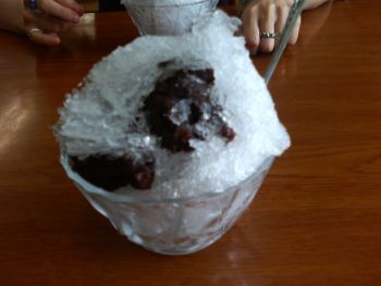 龍王峡入り口の売店の氷あずき