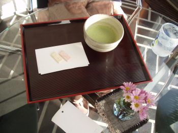 喫茶室「カフェ　アン・レーヴ」の抹茶セット