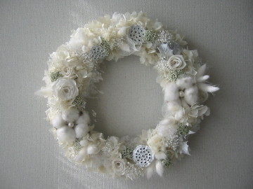 クリスマスリース（ホワイト’０４）