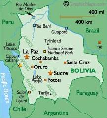ボリビア地図　２