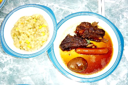 スペアリブとリゾット