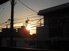 setting sun