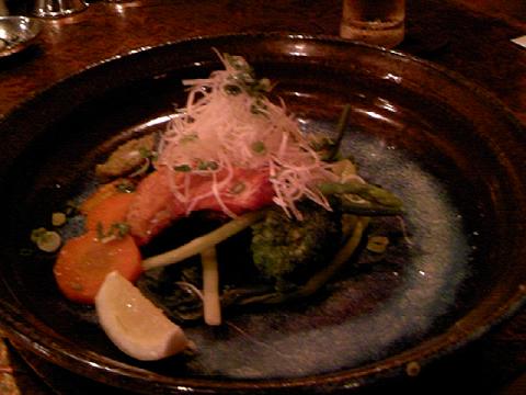 赤地鶏もも肉の塩焼き