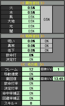 ステータスシミュレーター（抵抗・その他）