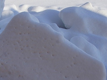 ビスケット模様の雪
