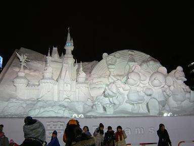 さっぽろ雪まつり　大雪像　夢～Dreams～東京ディズニーリゾート２５周年