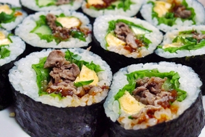 牛肉の海苔巻き