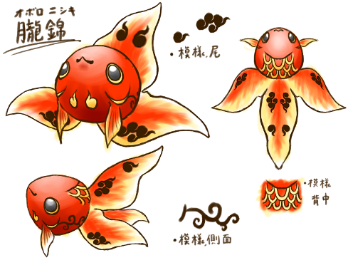 ペット案：オボロニシキ(金魚)