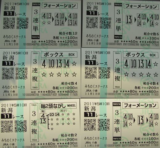 20111113　新潟11R　大当たり