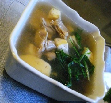鶏と豆腐と茄子のチキンスープ.JPG