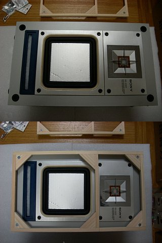 スピーカーと保護枠