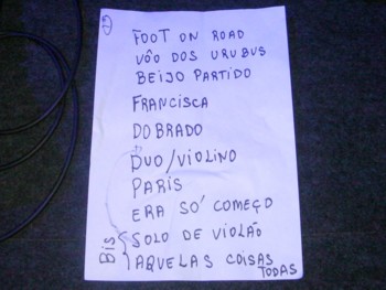 Toninho Horta Setlist 2.Oct.2008 2nd stage