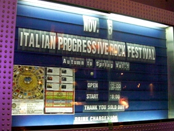 italian progressive rock festival vol1 5 Nov 2011 Club Citta
