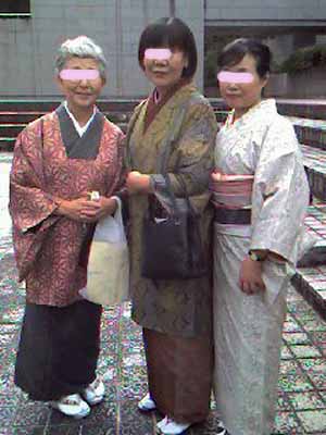 着物姿3人で