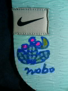 ヨガマットイラスト☆葉っぱと三日月