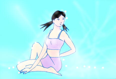 ひかり☆ねじりのポーズ