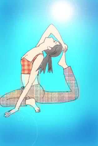 正面向きの腰☆ハトのポーズ２