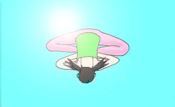 バッダコーナアサナ、合蹠前屈１