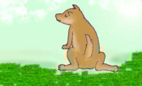 ワンちゃんの開脚前屈