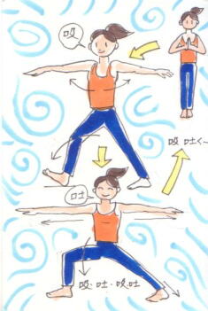 両腕を開いた英雄のポーズ