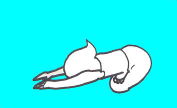 蓮華坐でチャイルドポーズ（ヨガポーズ）