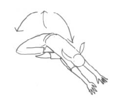 安楽坐から左右前屈