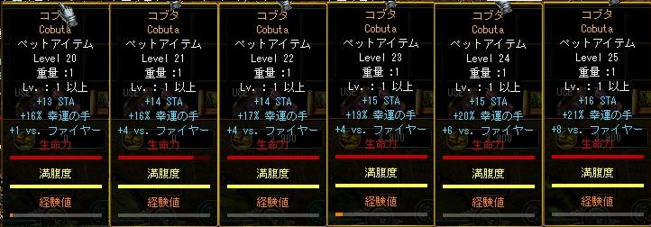 コブタ２０～２５LV