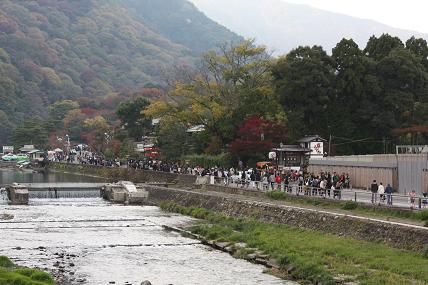 渡月橋から・・