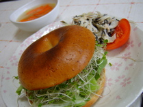 ベーグルとスープ