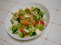 残り物でサラダ