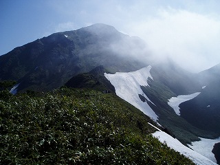 水沢尾根分岐上