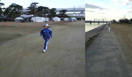 第33回 武庫川新春ロードレース大会　ウォーミングアップ